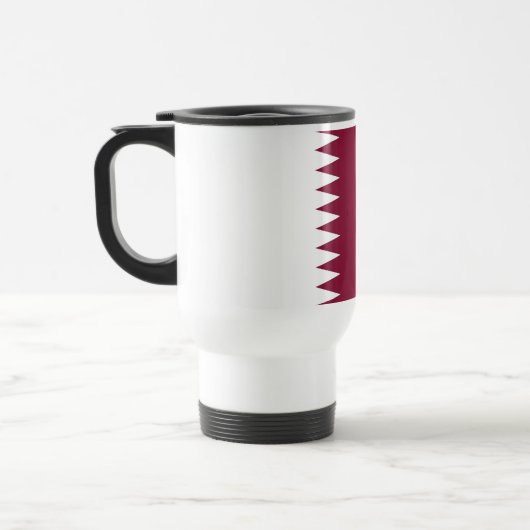 Vlag van Qatar Reisbeker (Links)
