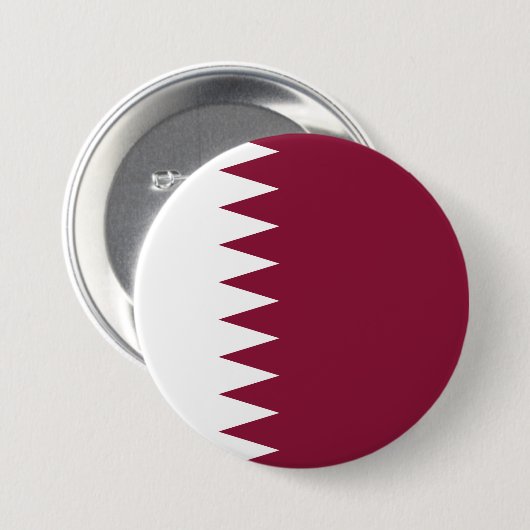 Vlag van Qatar Ronde Button 7,6 Cm (Voorkant /achterkant)