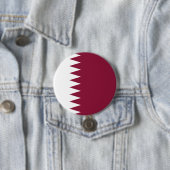 Vlag van Qatar Ronde Button 7,6 Cm (In situ)