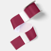 Vlag van Qatar Satijnen Lint (Achterkant)
