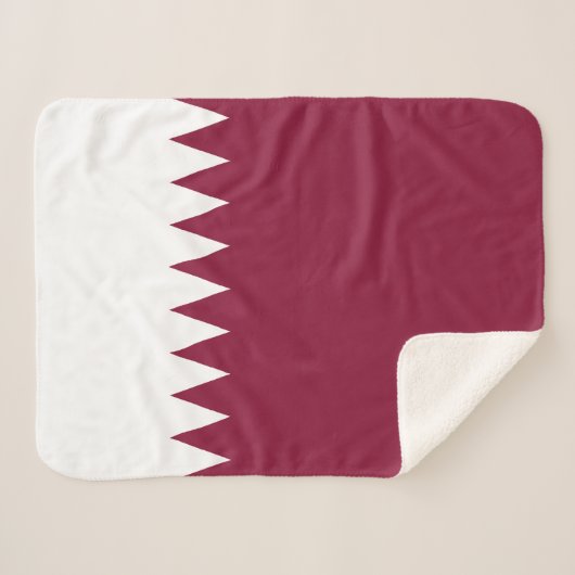 Vlag van Qatar Sherpa Deken (Voorkant (horizontaal))