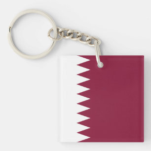 Vlag van Qatar Sleutelhanger