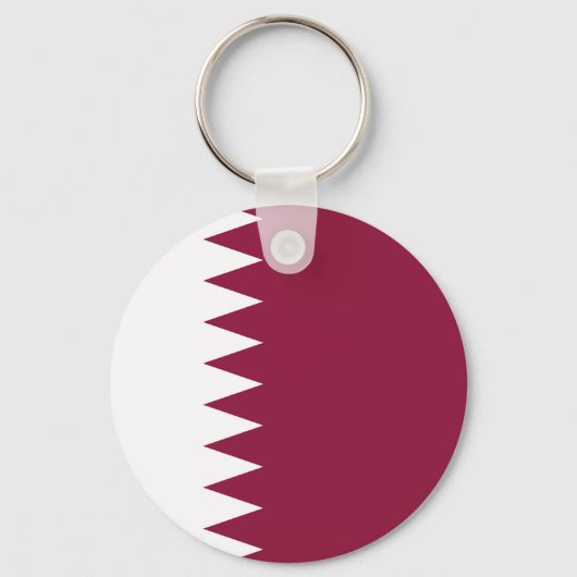 Vlag van Qatar Sleutelhanger (Voorkant)