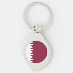 Vlag van Qatar Sleutelhanger