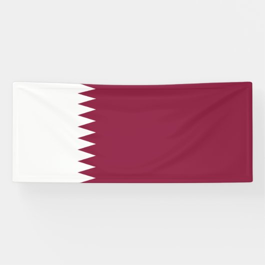 Vlag van Qatar Spandoek (Horizontaal)