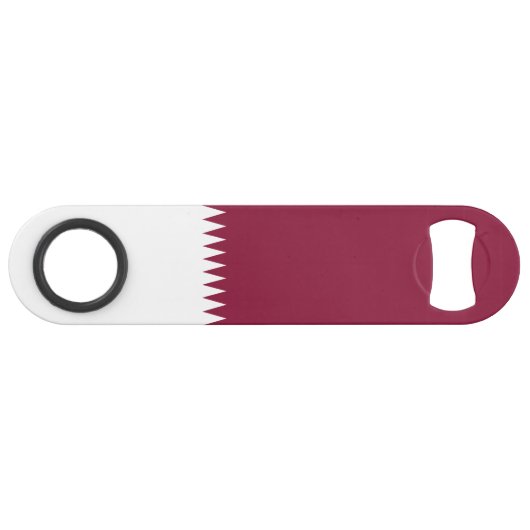 Vlag van Qatar Speed Flessenopener (Voorkant (Horizontaal))