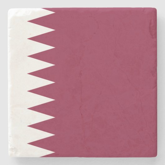 Vlag van Qatar Stenen Onderzetter (Voorkant)