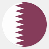 Vlag van Qatar Sticker (Voorkant)