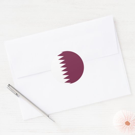 Vlag van Qatar Sticker (Envelop)