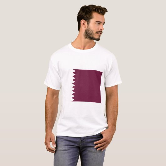 Vlag van Qatar T-shirt (Voorkant volledig)