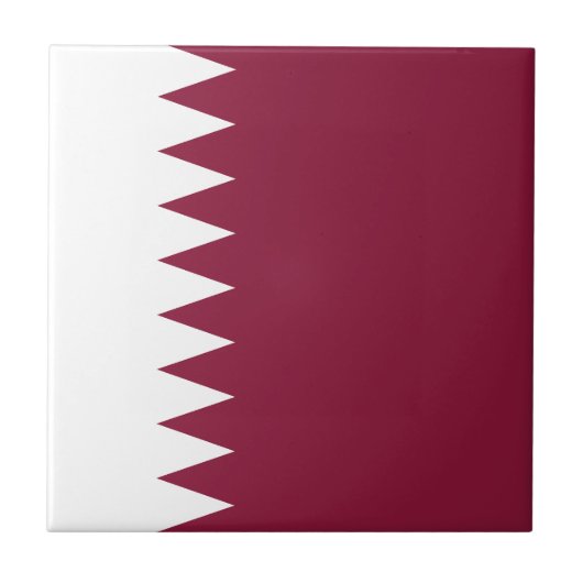 Vlag van Qatar Tegeltje (Voorkant)