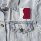 Vlag van Qatar Vierkante Button 5,1 Cm (In situ)