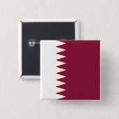 Vlag van Qatar Vierkante Button 5,1 Cm (Voorkant /achterkant)