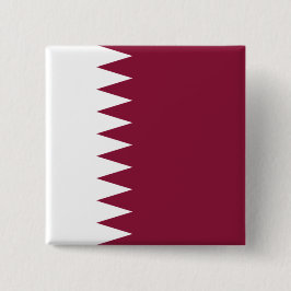 Vlag van Qatar Vierkante Button 5,1 Cm
