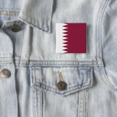 Vlag van Qatar Vierkante Button 5,1 Cm (In situ)