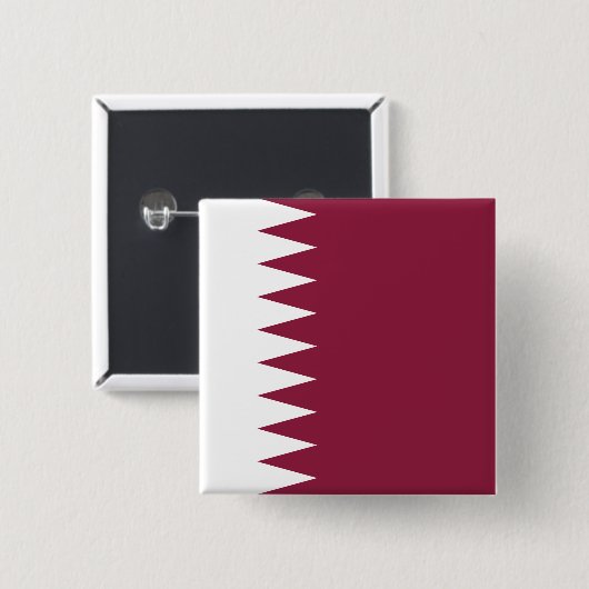 Vlag van Qatar Vierkante Button 5,1 Cm (Voorkant /achterkant)
