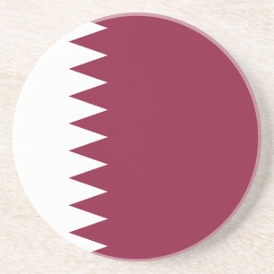 Vlag van Qatar Zandsteen Onderzetter