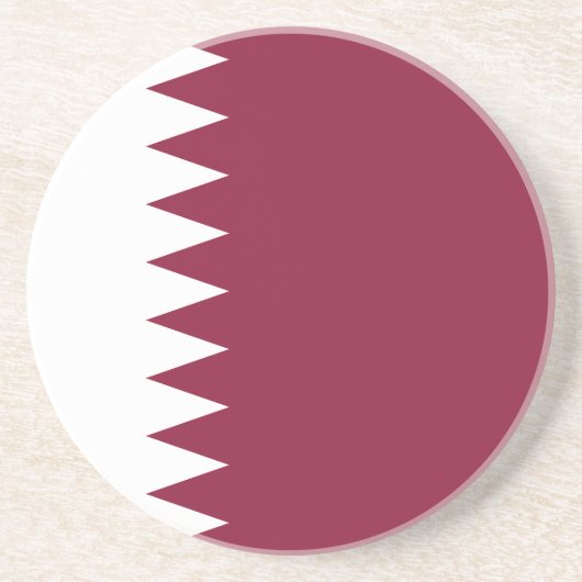 Vlag van Qatar Zandsteen Onderzetter (Voorkant)