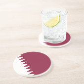 Vlag van Qatar Zandsteen Onderzetter (Zijkant)