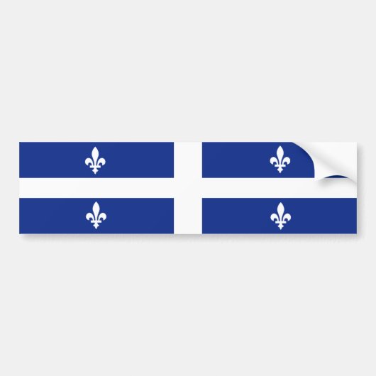 Vlag van Quebec Bumpersticker (Voorkant)