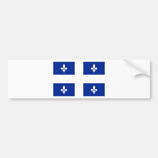 Vlag van Quebec Bumpersticker (Voorkant)