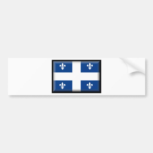 Vlag van Quebec (Canada) Bumpersticker (Voorkant)