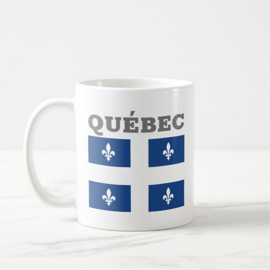 Vlag van Québec, Canada Koffiemok (Links)