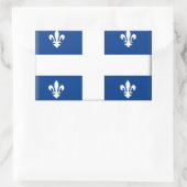 Vlag van Quebec (Canada) Rechthoekige Sticker (Tas)