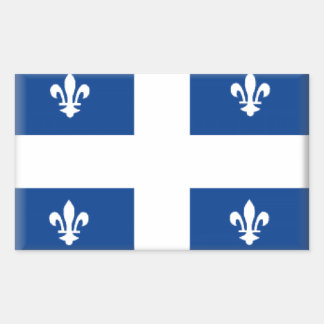 Vlag van Quebec (Canada) Rechthoekige Sticker
