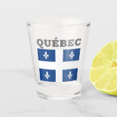 Vlag van Québec, Canada Shot Glas (Voorkant)