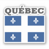 Vlag van Québec, Canada Sticker (Voorkant)