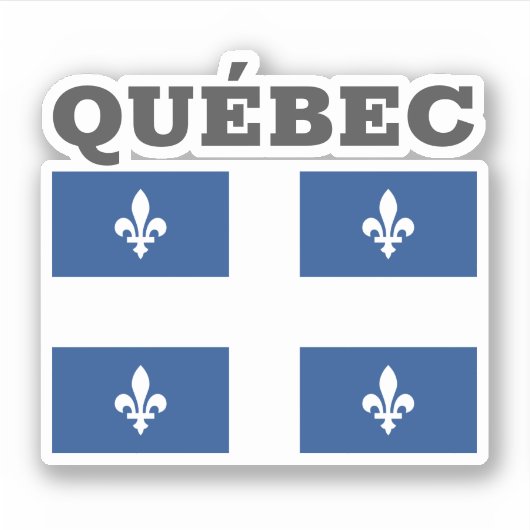 Vlag van Québec, Canada Sticker (Voorkant)