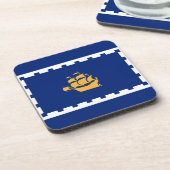 Vlag van Quebec City Beverage Coaster Bier Onderzetter (Linkerzijde)