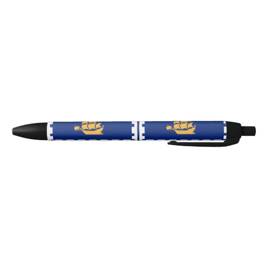 Vlag van Quebec City Black Ink Pen (Bodem)