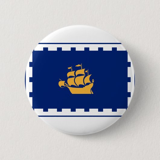 Vlag van Quebec City Button (Voorkant)