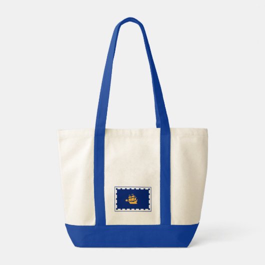 Vlag van Quebec City Canvas tas (Achterkant)
