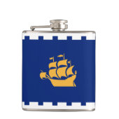 Vlag van Quebec City Flask Heupfles (Voorkant)