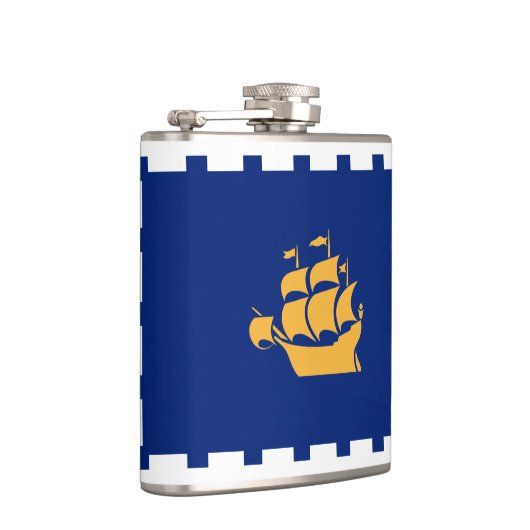 Vlag van Quebec City Flask Heupfles (Rechts)