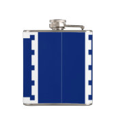 Vlag van Quebec City Flask Heupfles (Achterkant)