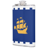 Vlag van Quebec City Flask Heupfles (Links)