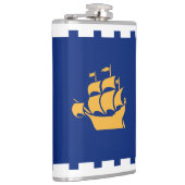 Vlag van Quebec City Flask Heupfles (Rechts)