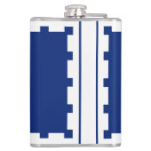 Vlag van Quebec City Flask Heupfles (Achterkant)