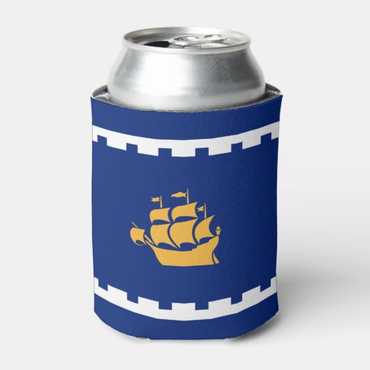 Vlag van Quebec City Koelbox Blikjeskoeler (Blikje Voorkant)
