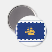 Vlag van Quebec City Magnet (Voorkant / Achterkant)
