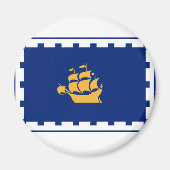 Vlag van Quebec City Magnet (Voorkant)