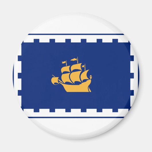 Vlag van Quebec City Magnet (Voorkant)