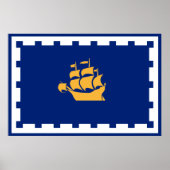 vlag van Quebec City Poster (Voorkant)