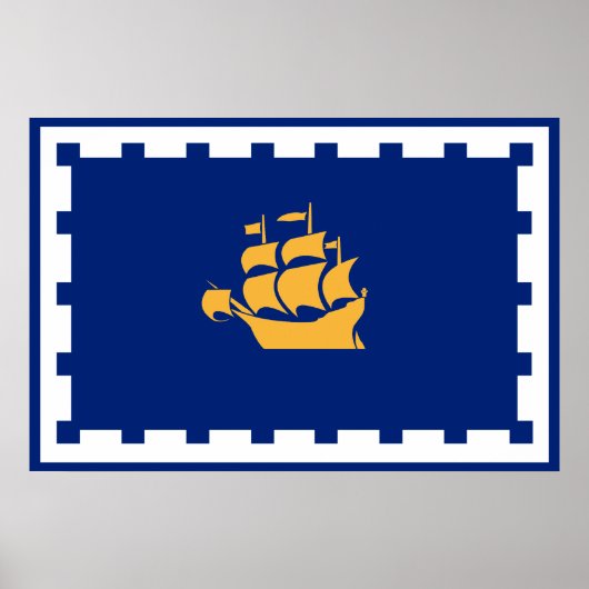vlag van Quebec City Poster (Voorkant)