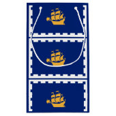 Vlag van Quebec City Small Gift Bag Klein Cadeauzakje (Achterkant)