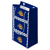 Vlag van Quebec City Small Gift Bag Klein Cadeauzakje (Voorkant Gekanteld)